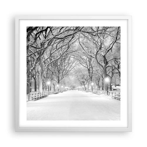Poster in einem weißen Rahmen - Vier Jahreszeiten - Winter - 50x50 cm