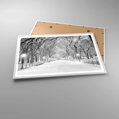 Poster in einem weißen Rahmen - Vier Jahreszeiten - Winter - 91x61 cm