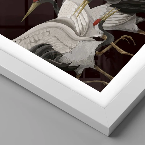 Poster in einem weißen Rahmen - Vogelsachen - 40x40 cm