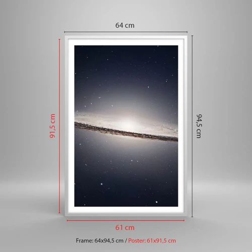 Poster in einem weißen Rahmen - Vor langer Zeit in einer weit entfernten Galaxie ... - 61x91 cm