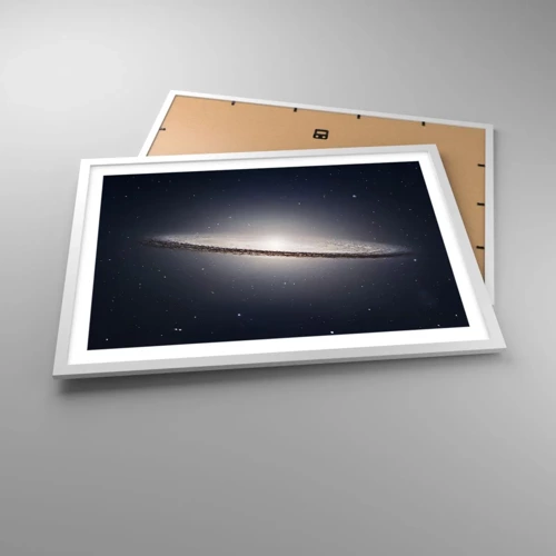Poster in einem weißen Rahmen - Vor langer Zeit in einer weit entfernten Galaxie ... - 70x50 cm
