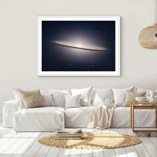 Poster in einem weißen Rahmen - Vor langer Zeit in einer weit entfernten Galaxie ... - 91x61 cm