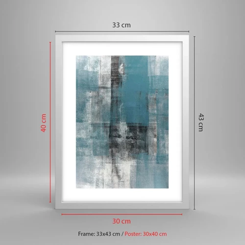 Poster in einem weißen Rahmen - Wasser und Luft - 30x40 cm