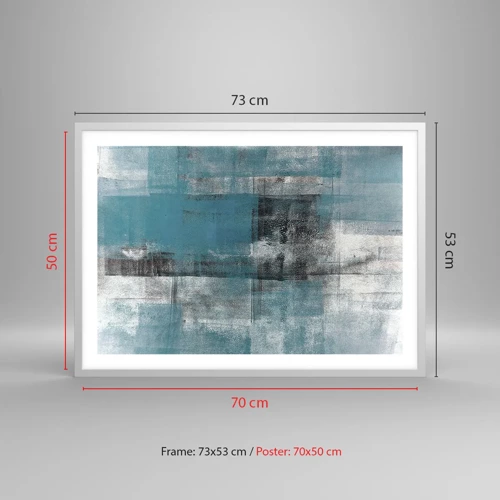 Poster in einem weißen Rahmen - Wasser und Luft - 70x50 cm