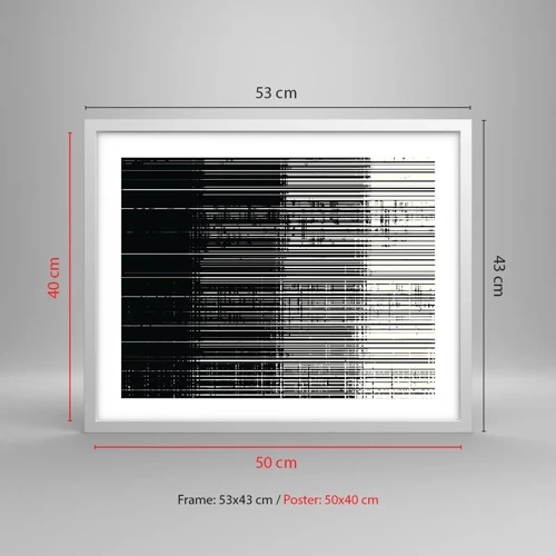 Poster in einem weißen Rahmen - Wellen und Vibrationen - 50x40 cm