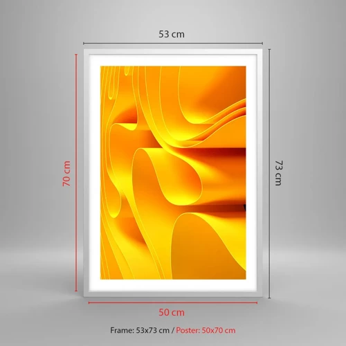Poster in einem weißen Rahmen - Wie Sonnenwellen - 50x70 cm
