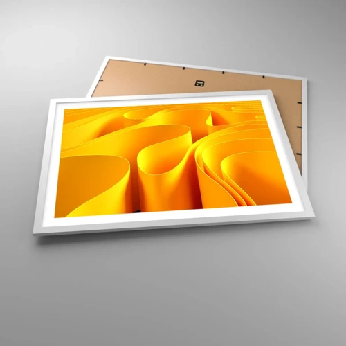 Poster in einem weißen Rahmen - Wie Sonnenwellen - 70x50 cm