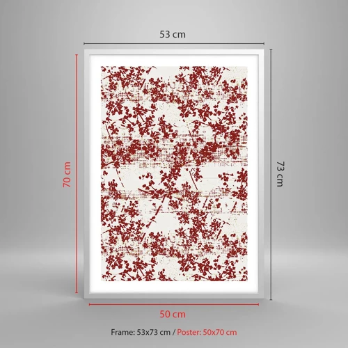 Poster in einem weißen Rahmen - Wie alter Perkal - 50x70 cm