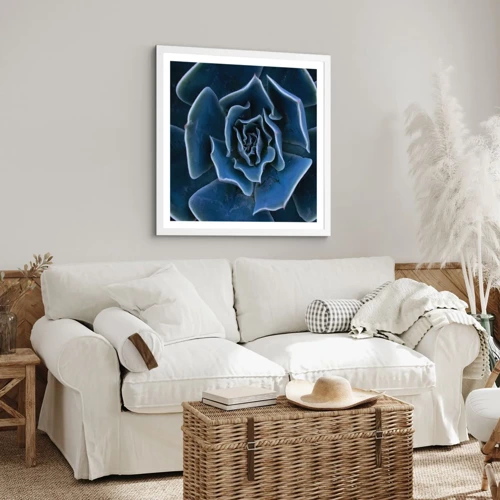 Poster in einem weißen Rahmen - Wüstenblume - 30x30 cm
