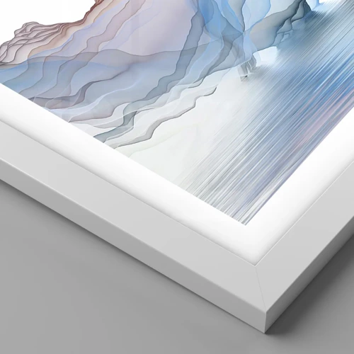 Poster in einem weißen Rahmen - Zu den Kristallbergen - 50x50 cm