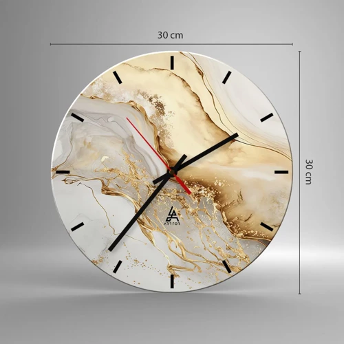 Wanduhr - Glasuhr - Abstraktion: Schönheit und Güte - 30x30 cm