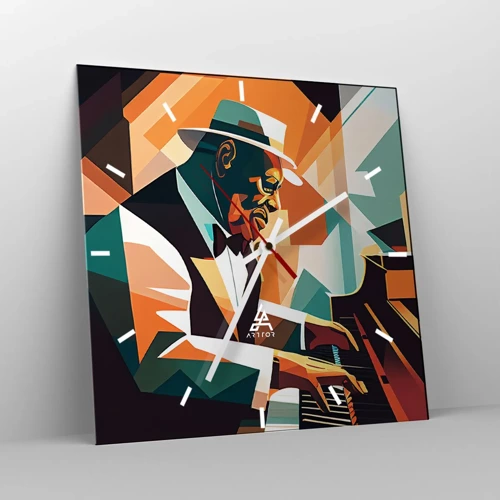 Wanduhr - Glasuhr - Alles vom Jazz - 40x40 cm