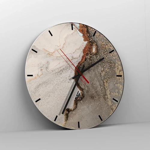 Wanduhr - Glasuhr - An der Grenze der Farben - 30x30 cm