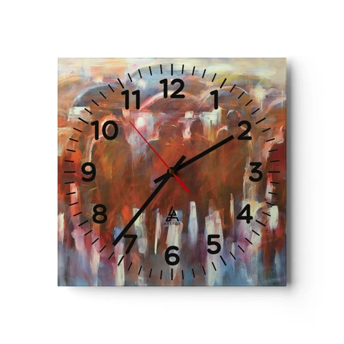 Wanduhr - Glasuhr - Auch bei Regen und Nebel - 40x40 cm