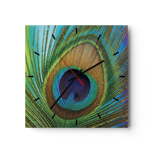 Wanduhr - Glasuhr - Auge in Auge - 30x30 cm