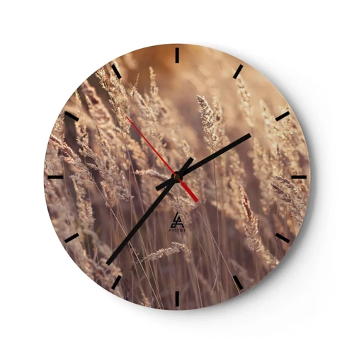 Wanduhr - Glasuhr - Bereit, den Herbst willkommen zu heißen - 30x30 cm