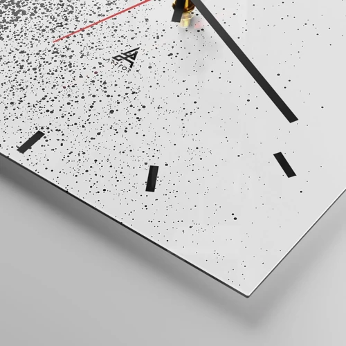Wanduhr - Glasuhr - Bewegung von Molekülen - 30x30 cm