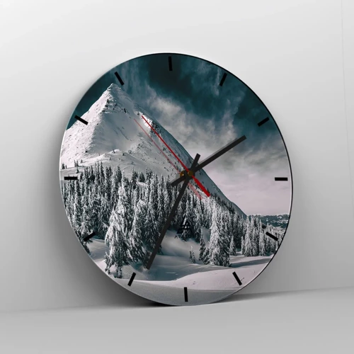 Wanduhr - Glasuhr - Das Land aus Schnee und Eis - 30x30 cm