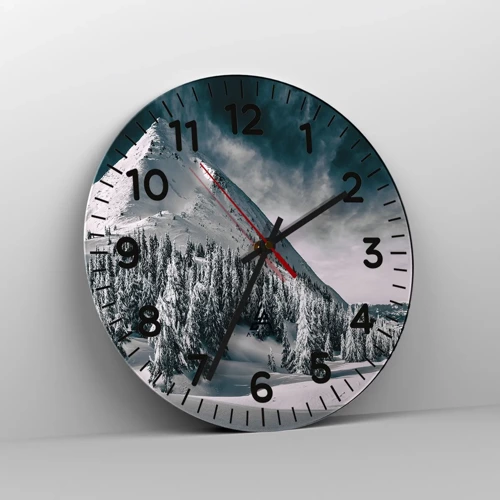 Wanduhr - Glasuhr - Das Land aus Schnee und Eis - 40x40 cm