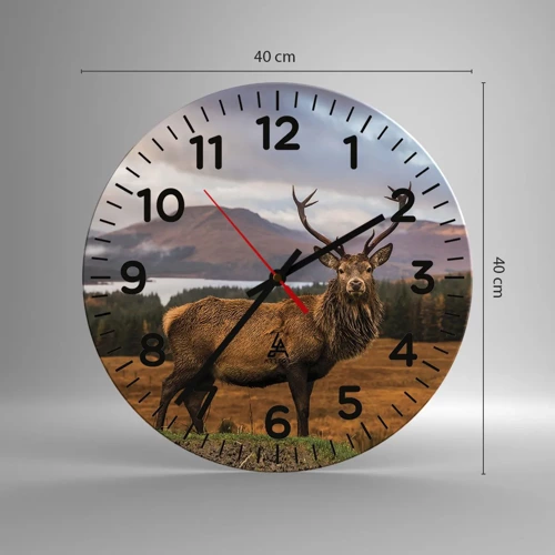 Wanduhr - Glasuhr - Die Majestät der Natur - 40x40 cm