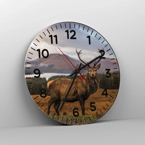 Wanduhr - Glasuhr - Die Majestät der Natur - 40x40 cm