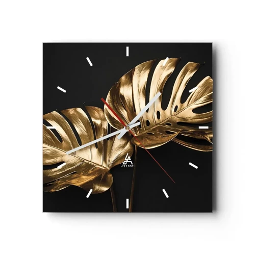 Wanduhr - Glasuhr - Die Schätze der Natur - 40x40 cm