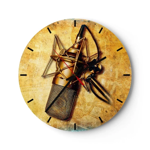 Wanduhr - Glasuhr - Die goldenen Jahre des Radios - 40x40 cm