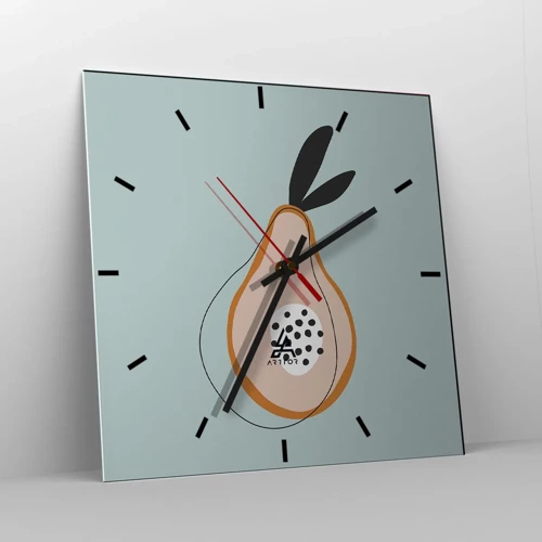 Wanduhr - Glasuhr - Durchdringe die Natur der Dinge - 30x30 cm