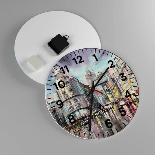 Wanduhr - Glasuhr - Es wird ein gelungener Abend - 30x30 cm