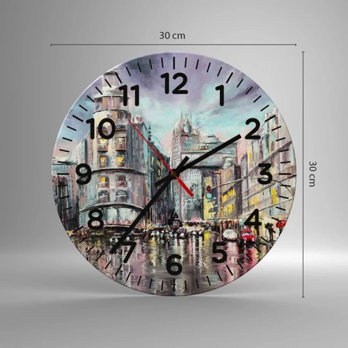 Wanduhr - Glasuhr - Es wird ein gelungener Abend - 30x30 cm