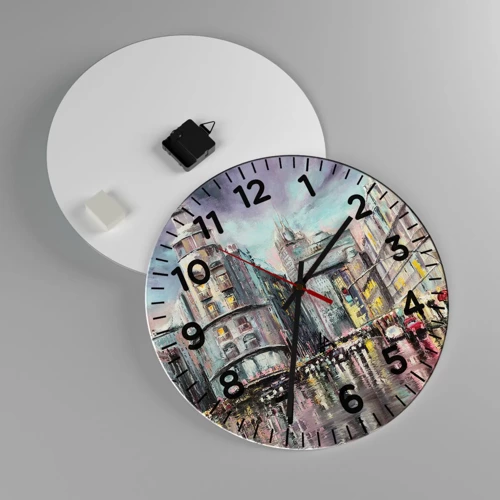 Wanduhr - Glasuhr - Es wird ein gelungener Abend - 40x40 cm