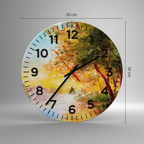 Wanduhr - Glasuhr - Et in Arcadia ego - 30x30 cm