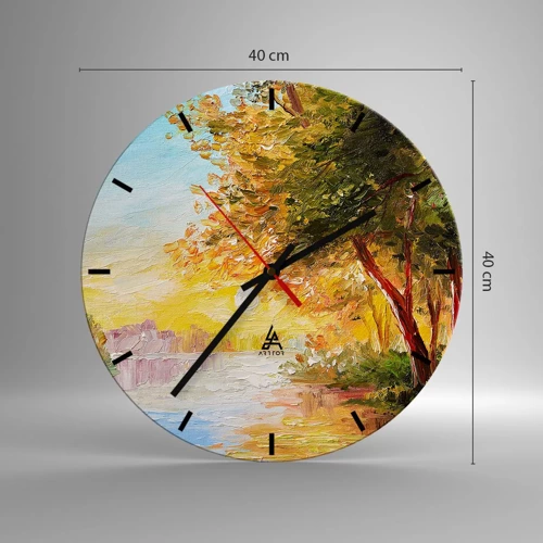 Wanduhr - Glasuhr - Et in Arcadia ego - 40x40 cm