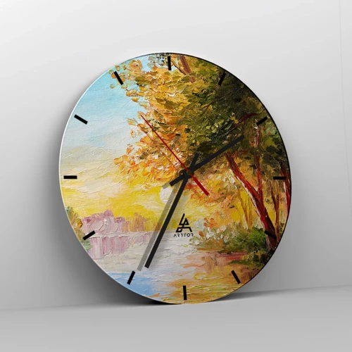 Wanduhr - Glasuhr - Et in Arcadia ego - 40x40 cm