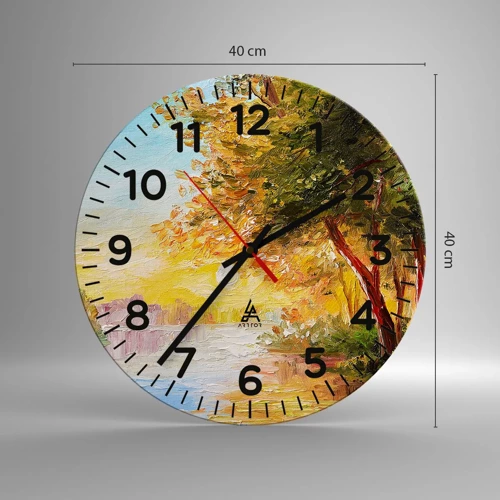 Wanduhr - Glasuhr - Et in Arcadia ego - 40x40 cm