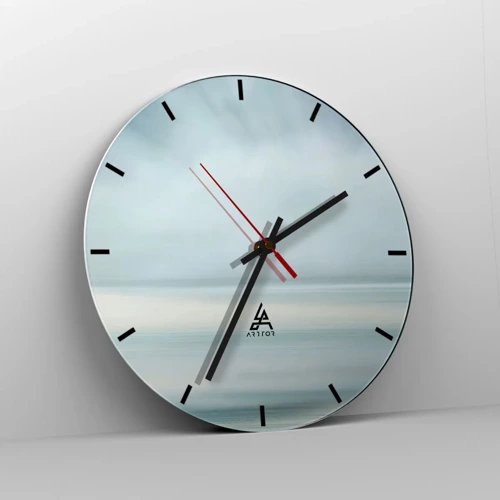 Wanduhr - Glasuhr - Frieden bis zum Horizont - 30x30 cm