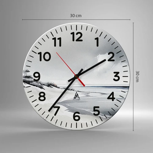 Wanduhr - Glasuhr - Für immer zusammen - 30x30 cm