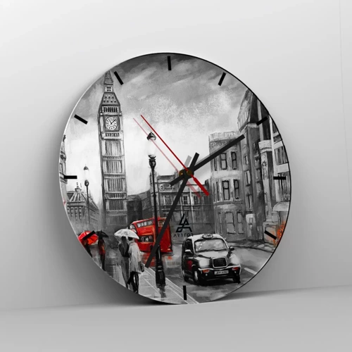 Wanduhr - Glasuhr - Gar keine graue Stadt - 30x30 cm