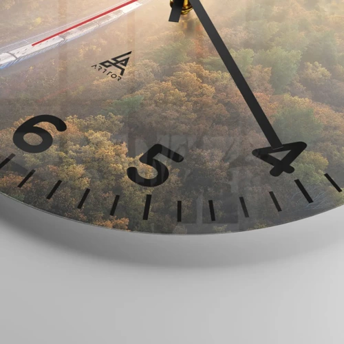 Wanduhr - Glasuhr - Herbstreise - 30x30 cm