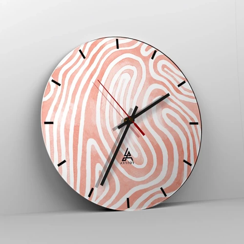 Wanduhr - Glasuhr - Im Korallenlabyrinth - 30x30 cm