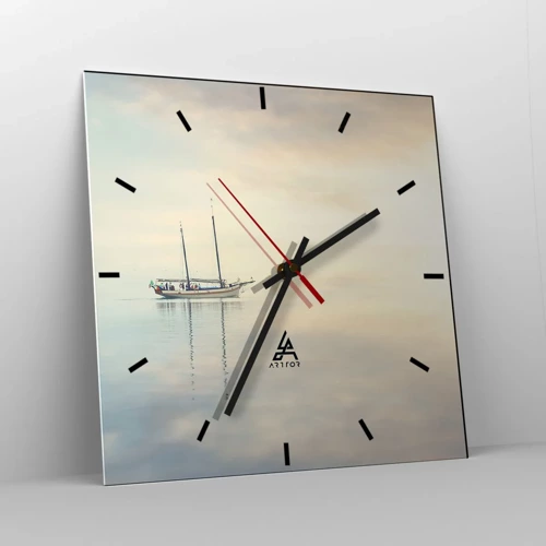 Wanduhr - Glasuhr - Im Meer der Stille - 30x30 cm