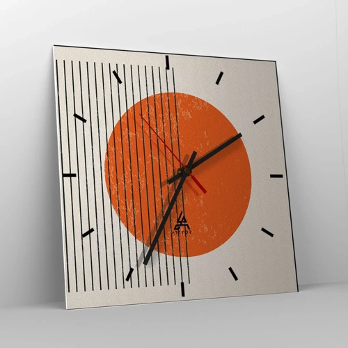 Wanduhr - Glasuhr - Immer die Sonne - 40x40 cm