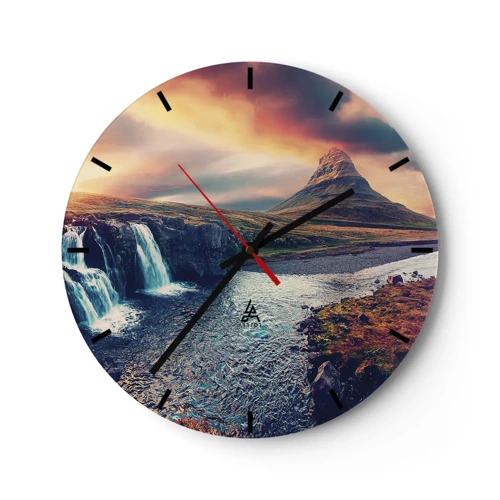 Wanduhr - Glasuhr - In der Majestät der Natur - 30x30 cm