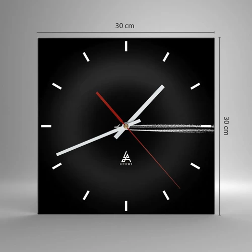 Wanduhr - Glasuhr - In eine andere Dimension - 30x30 cm