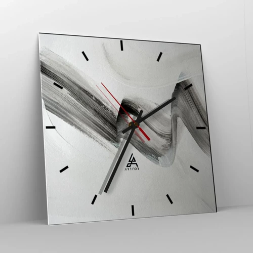 Wanduhr - Glasuhr - Lässig zum Spaß - 40x40 cm