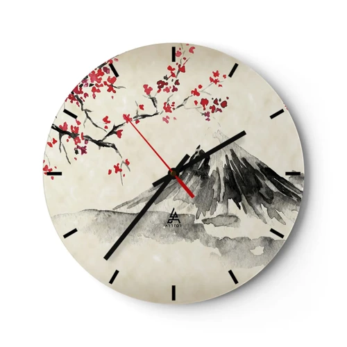 Wanduhr - Glasuhr - Liebe Japan - 30x30 cm