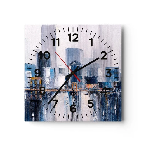 Wanduhr - Glasuhr - New Yorker Eindruck - 30x30 cm