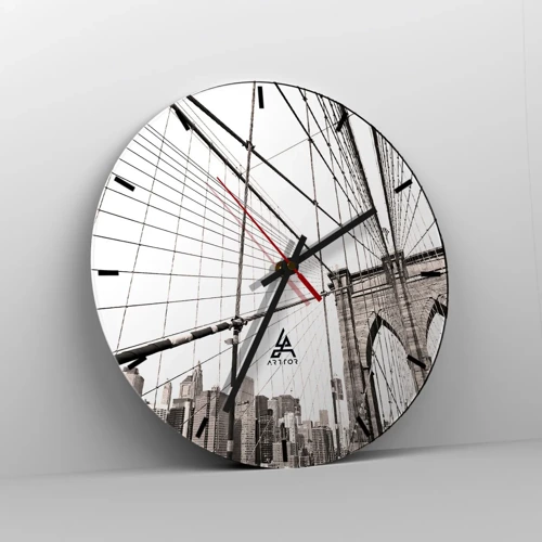 Wanduhr - Glasuhr - New Yorker Kathedrale - 40x40 cm