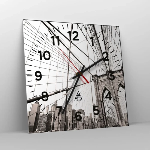 Wanduhr - Glasuhr - New Yorker Kathedrale - 40x40 cm