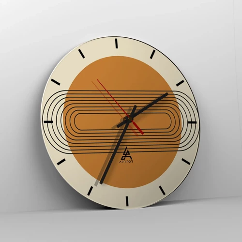 Wanduhr - Glasuhr - Perfekter Plan - 30x30 cm